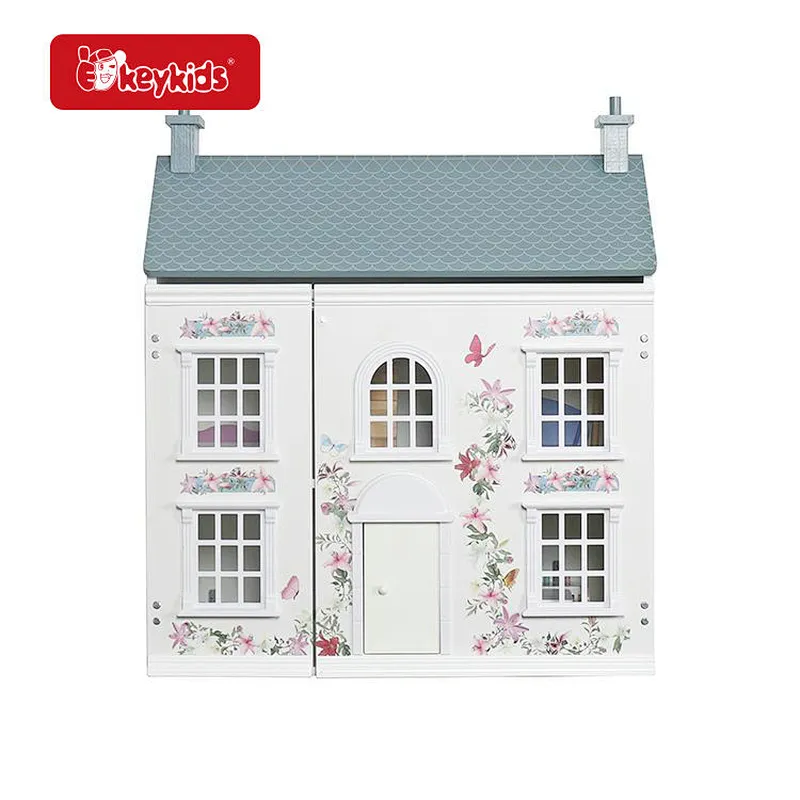 High Quality Pretend Role Play Miniature Wooden Village Dollhouse For Kids W06A535